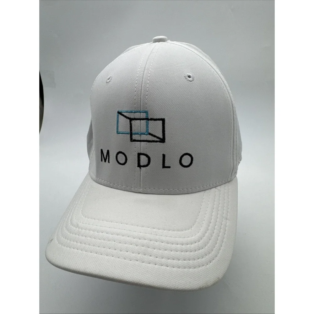 Nike Golf Hat Men L/XL White Good Dri Fit Classic99 Modlo Swoosh Stretch